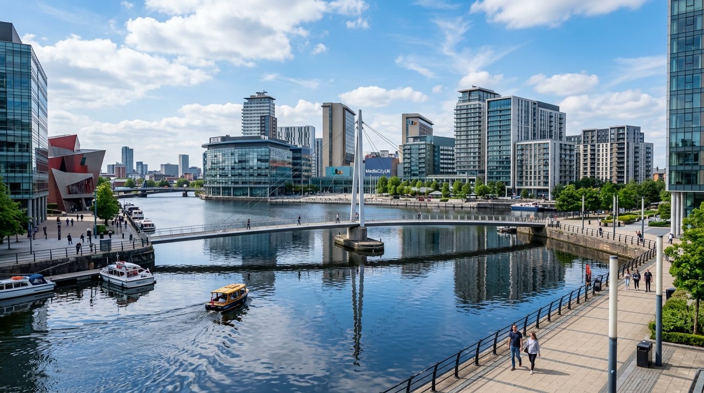 Manchester waterfront - MediaCityUK and Salford Quays
